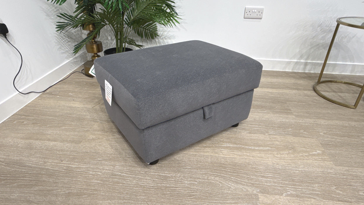 Sofology Islington Fabric Storage Footstool in Grey