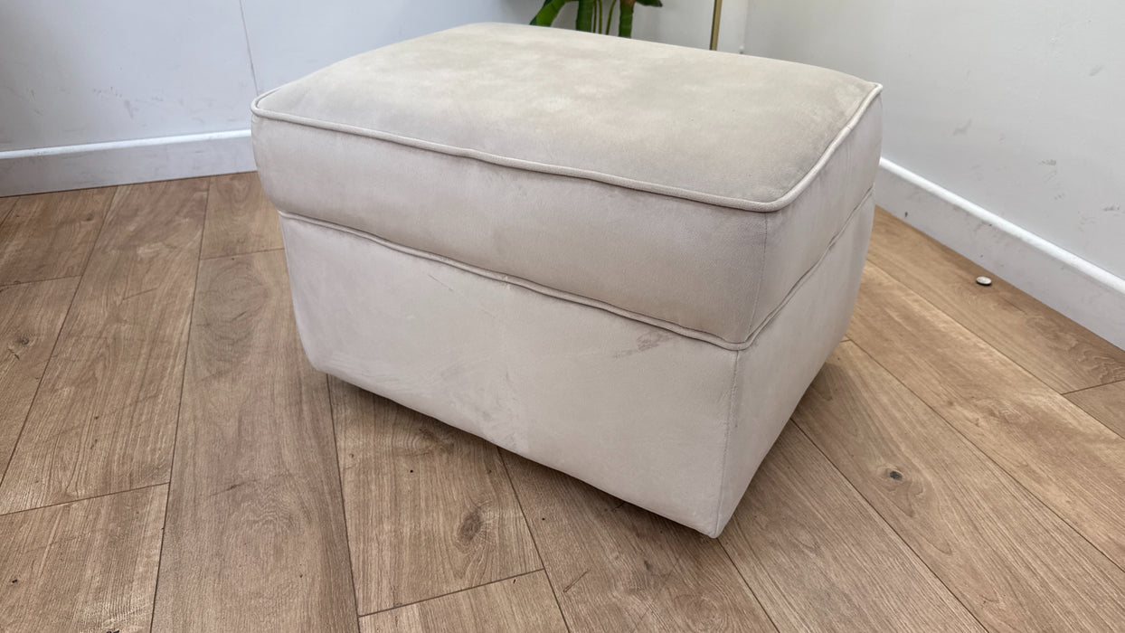 Sofology Titan Storage Footstool Fabric in Cream All Over