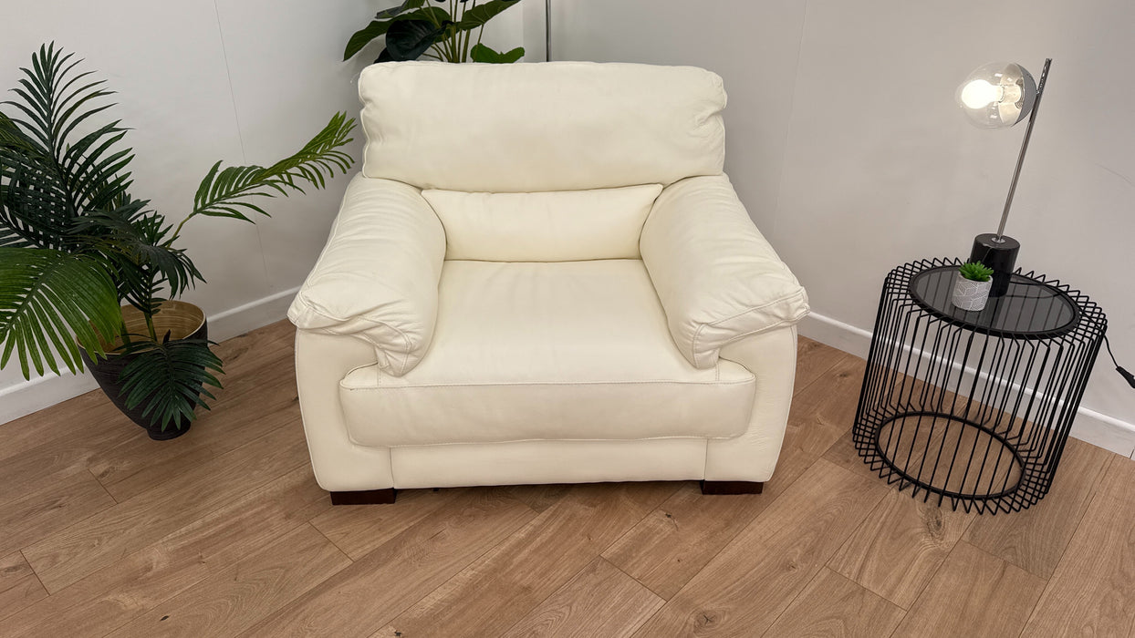 Santino Chair - Leather - Hampshire Aspen White