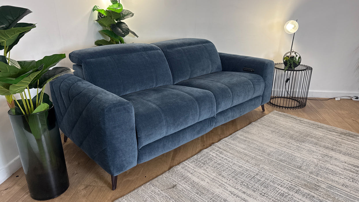 Sofology Allure Fabric Recliner 2.5 in Denim