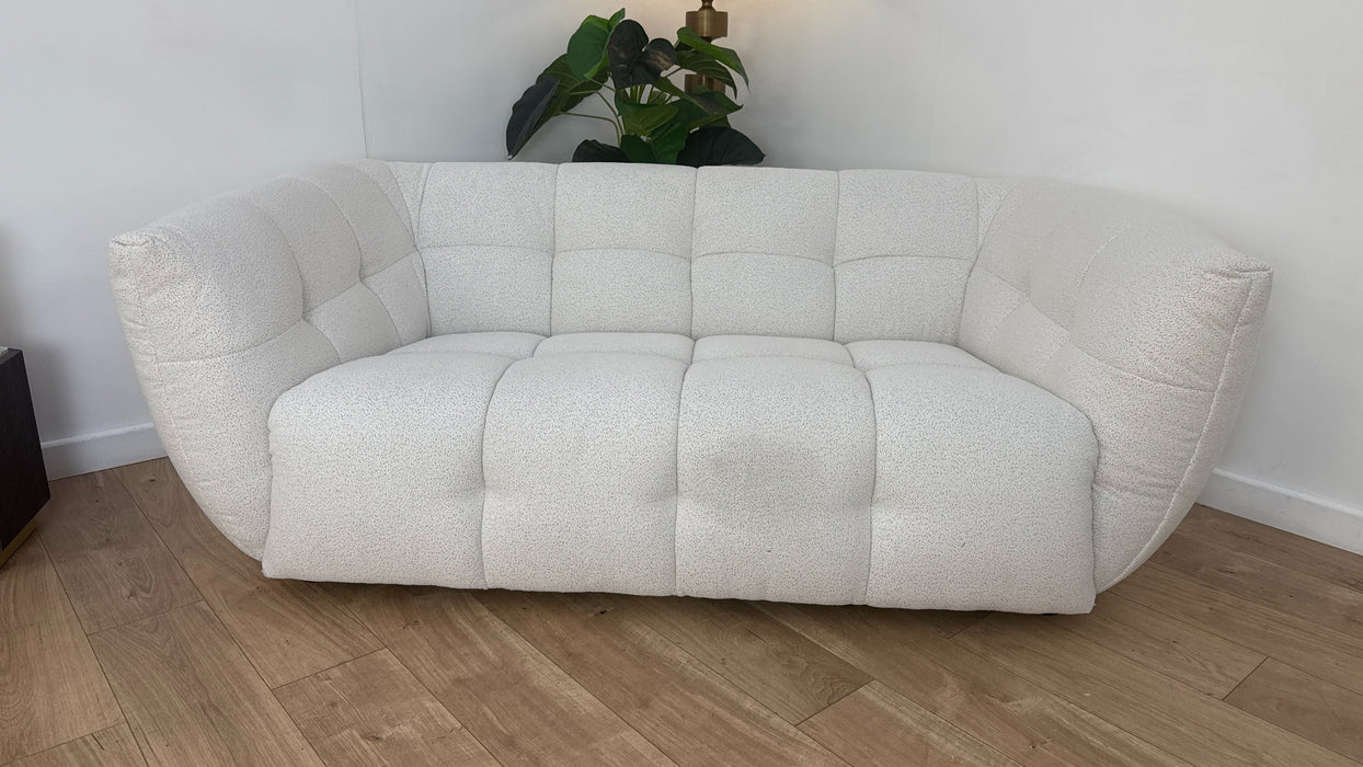 Sofology The Lunar Fabric 2 Seater in Woven Boucle Linen
