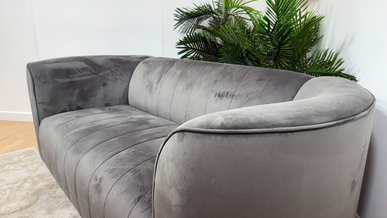Sofology Fitzrovia Fabric 2 Seater in Matt Velvet Slate Mix Without Trim