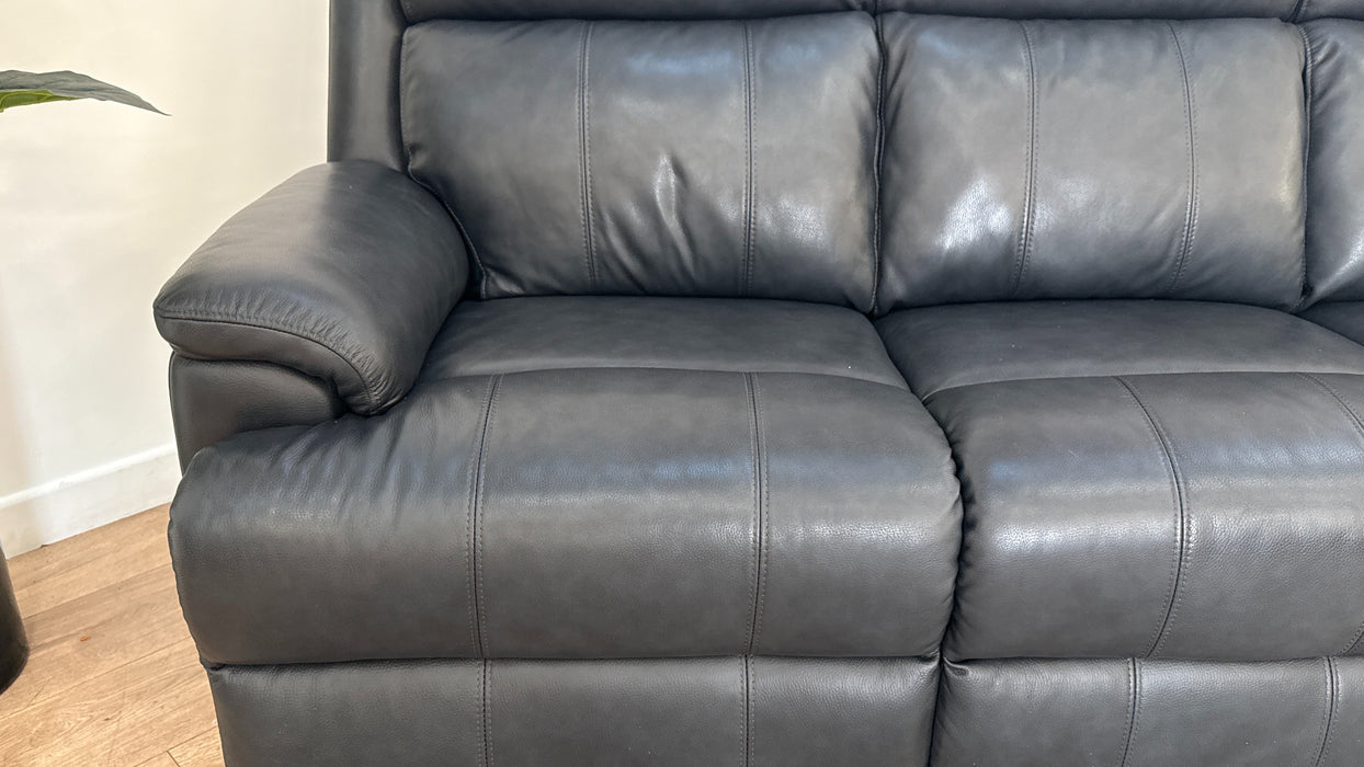 Sofology Gracie Leather 3 Seater in Trusty Sheen Navy