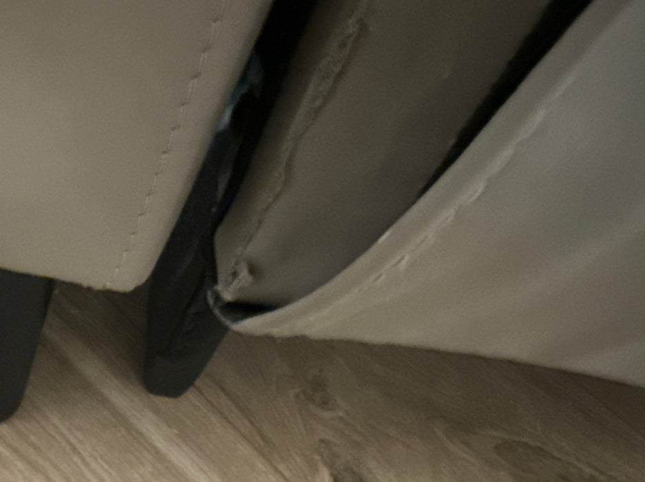 Sofology The Viento Leather 2 Seater Console Power Recliner/Headrest Heated Seat Lumbar in Trusty Super Matt Putty