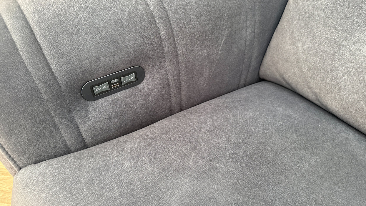 Mason 3 Seater Sofa in Relaxed Matt Charcoal