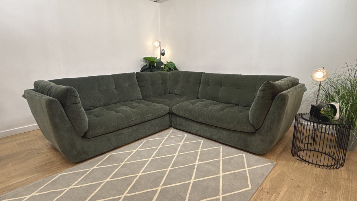 Sofology Cocoon Fabric 2 Corner 2 in Relaxed Chenille Pine