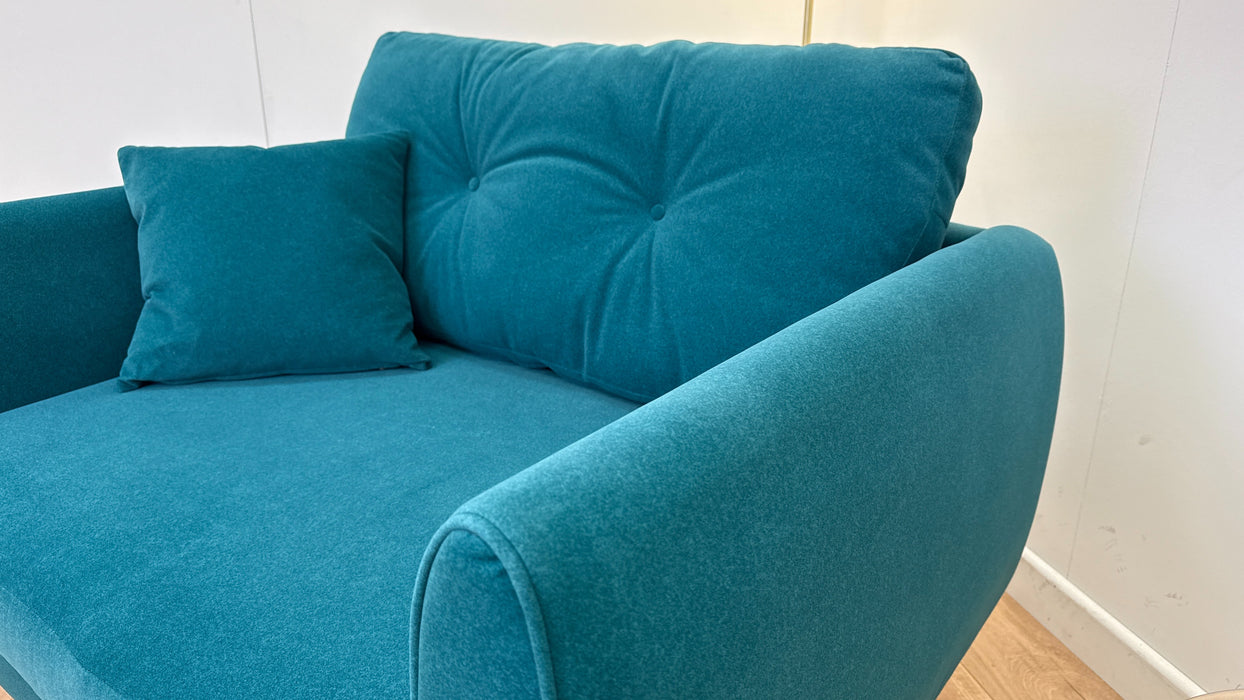 Finchley Loveseat - Fabric - Nordic Teal All Over