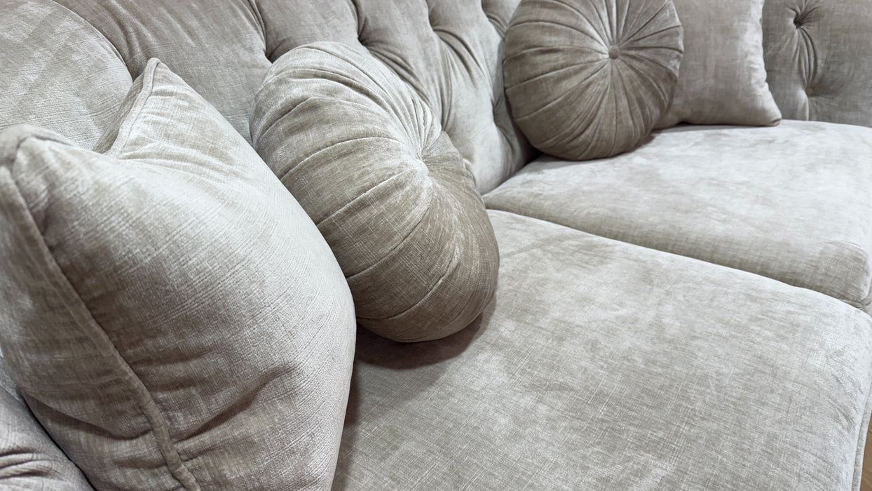 Sofology The Gatsby Fabric 3 Seater in Luxury Chenille Linen