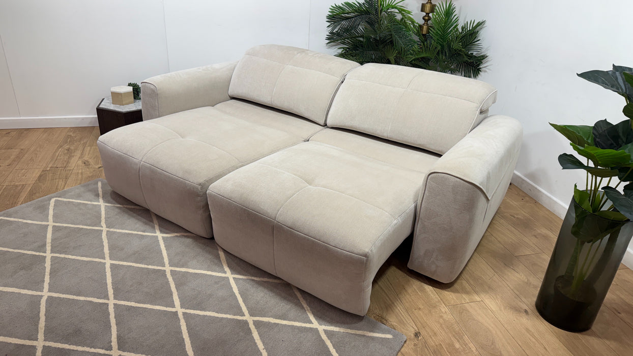 Sofology Riviera Fabric 3 Seater Motion Chaise in Relaxed Chenille Cotton