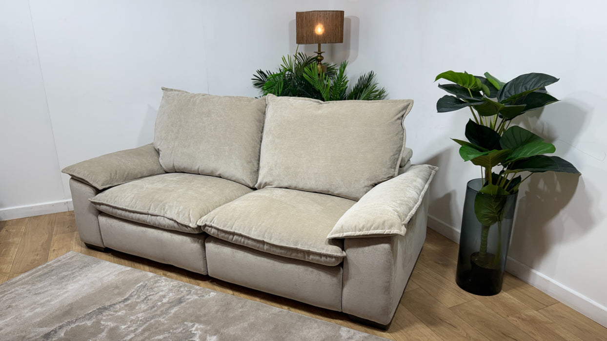 Sofology Embrace 3 Seater Power Recliner/Headrest in Mushroom