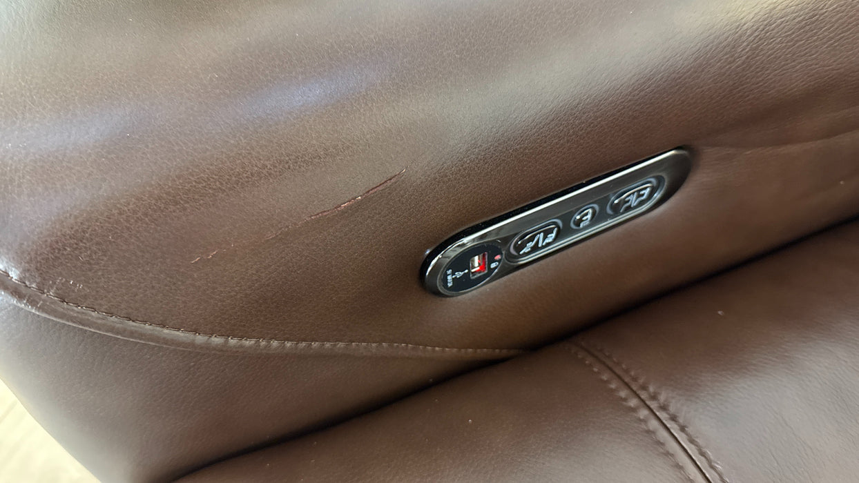 Sofology Marvella Leather 3 Seater Recliner in Trusty Sheen Chocolate