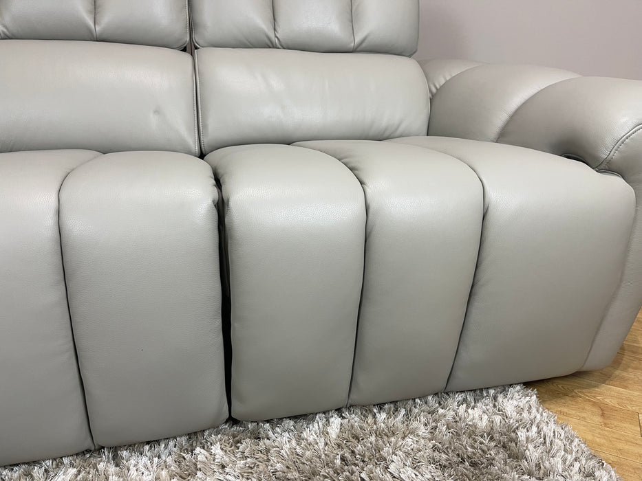 Nobu Leather 3 Seater - Trusty Sheen Lead Grey (WA2)