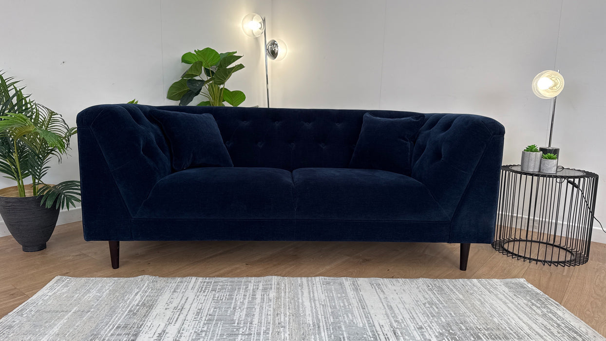 Bridgerton 3 Seater - Fabric - Aston Navy All Over