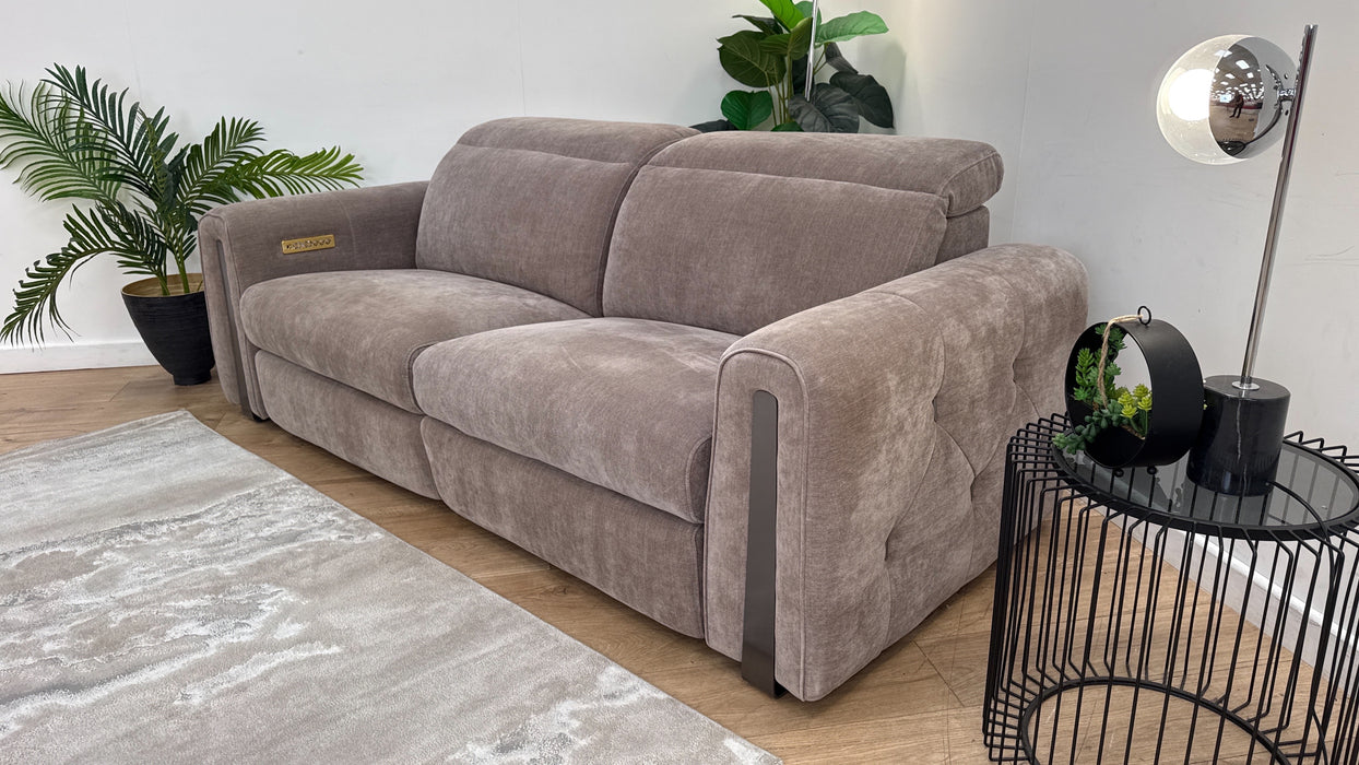 Sofology Kingsbridge 2.5 Seater Reclining Sofa in Chenille Nutmeg