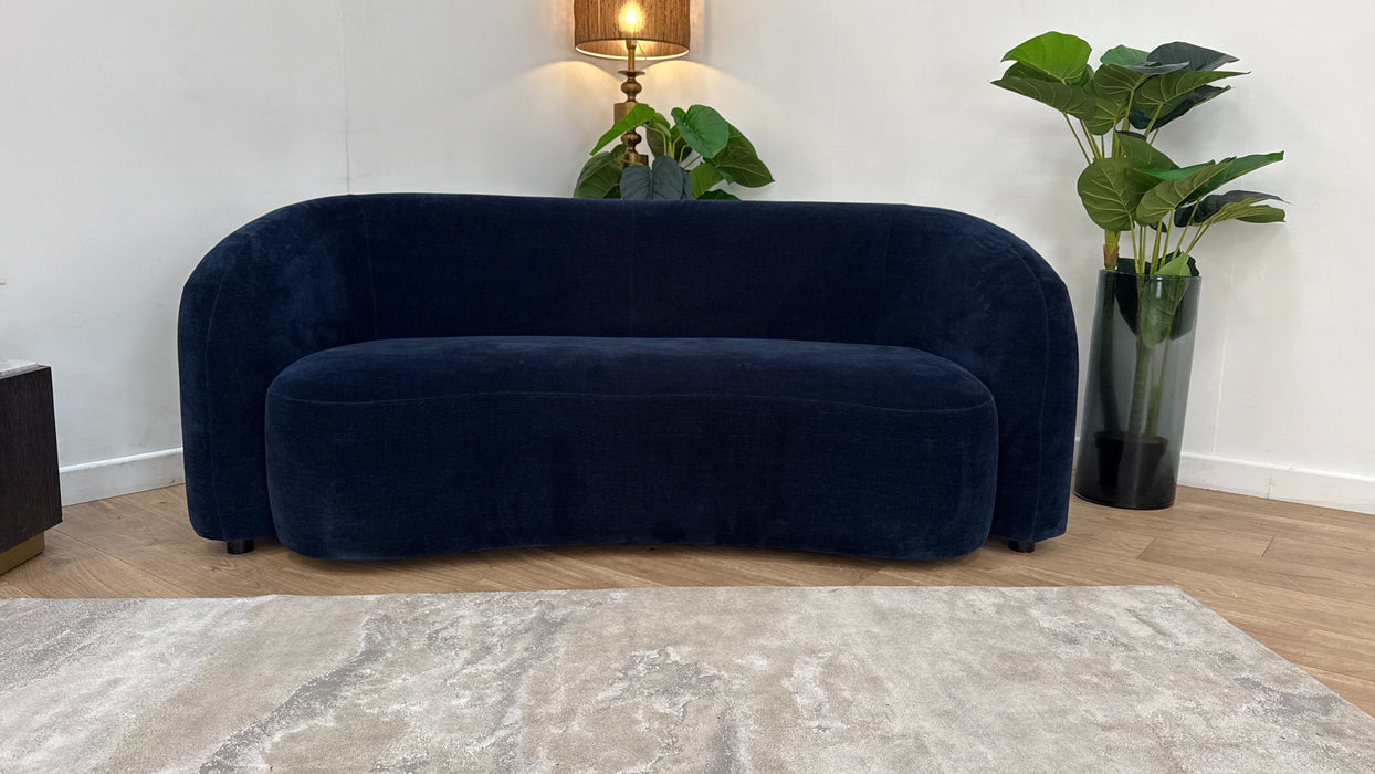 Sofology Dalston Fabric 3 Seater in Soft Chenille Navy Limited Edition