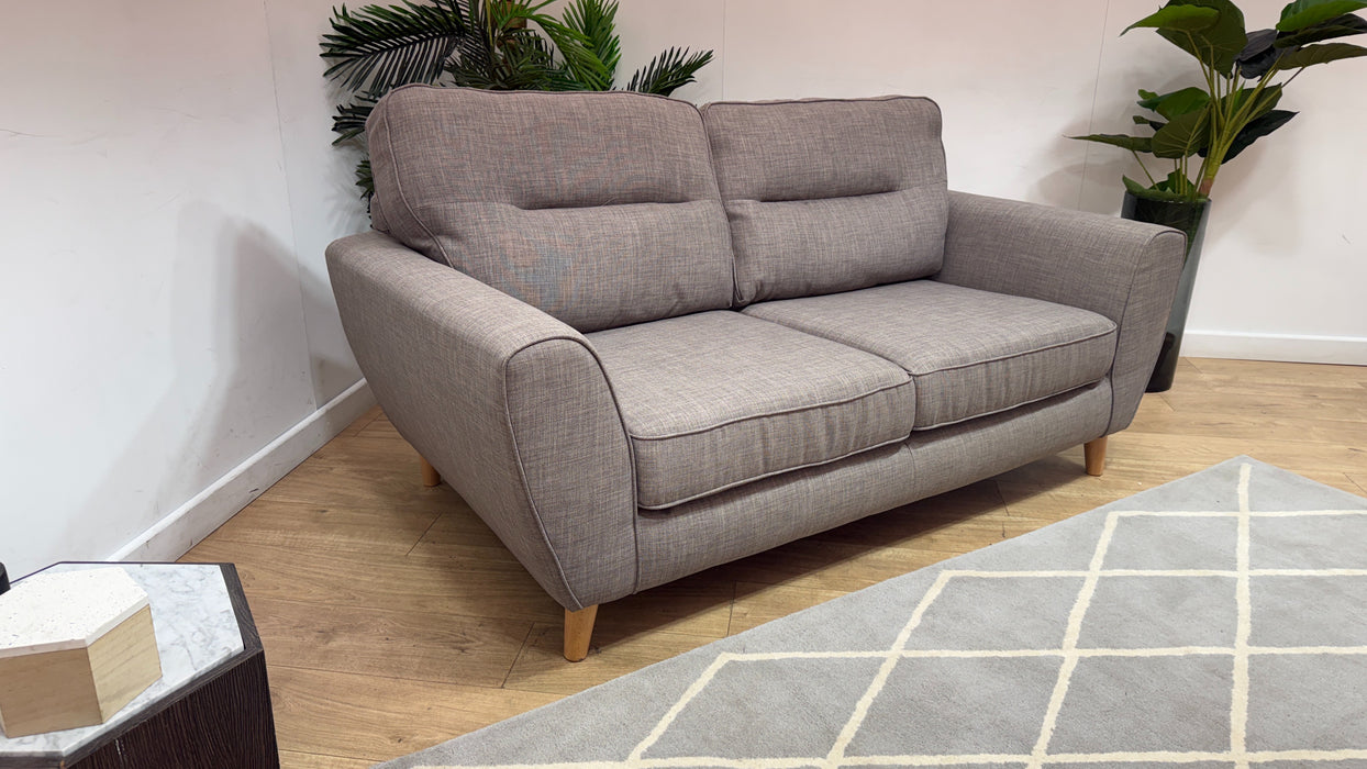 Sofology Hetty Fabric 2 Seater Full Back in Linoso Slate
