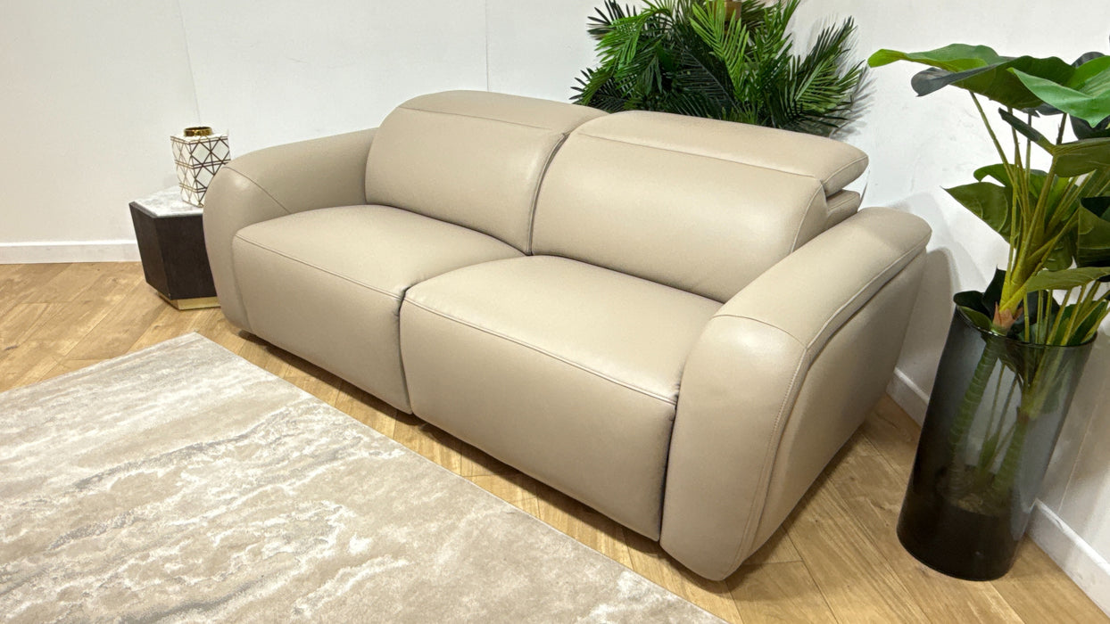 Sofology Drift Leather 2.5 Seater in Trusty Embossed Stone