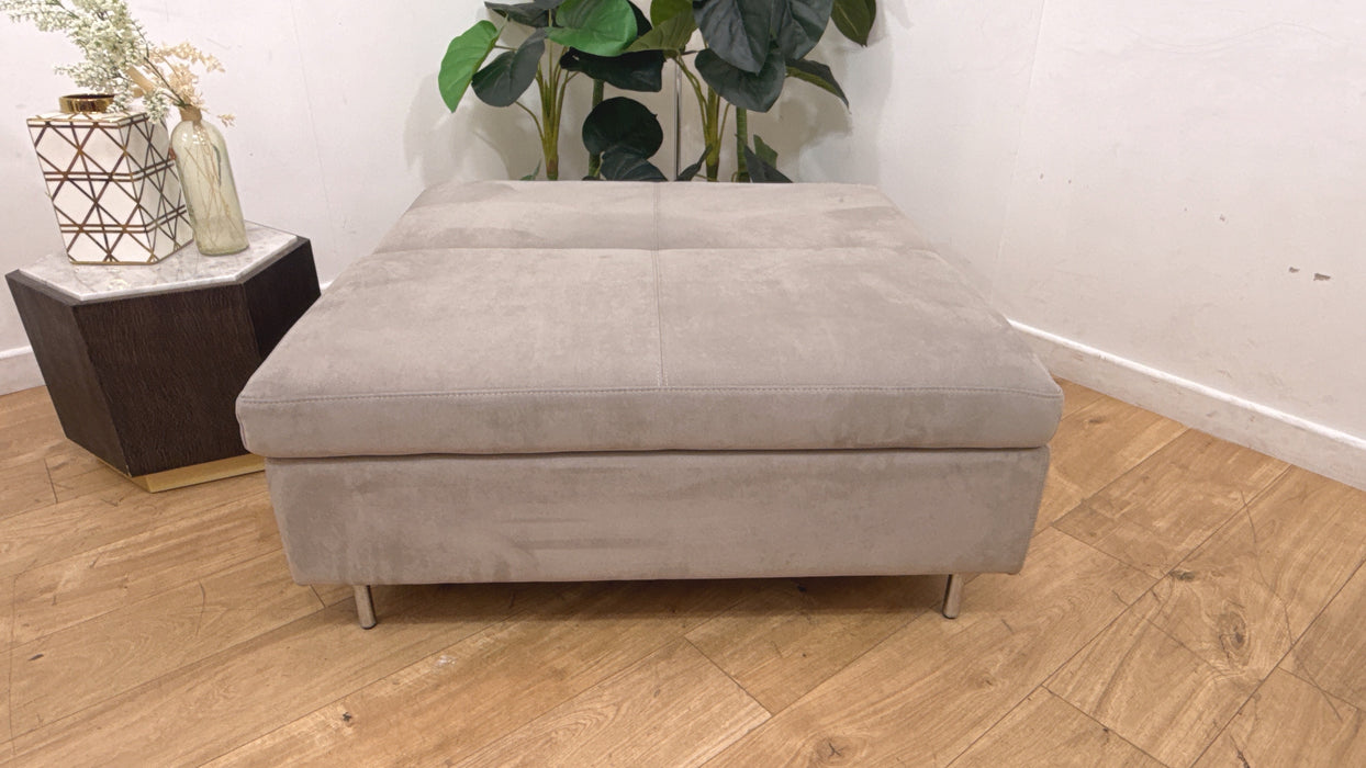 Sofology Illinois Fabric Designer Footstool in Toronto Grey