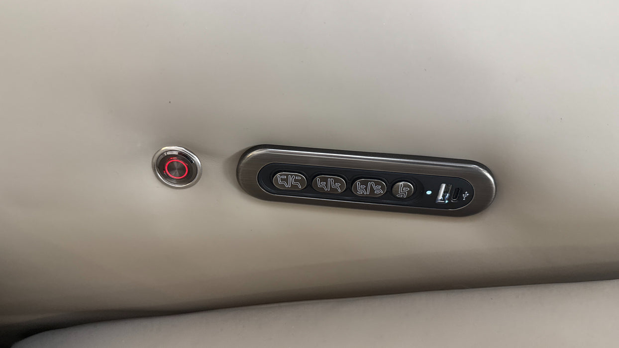 Sofology The Viento Leather 2 Seater Console Power Recliner/Headrest Heated Seat Lumbar in Trusty Super Matt Putty