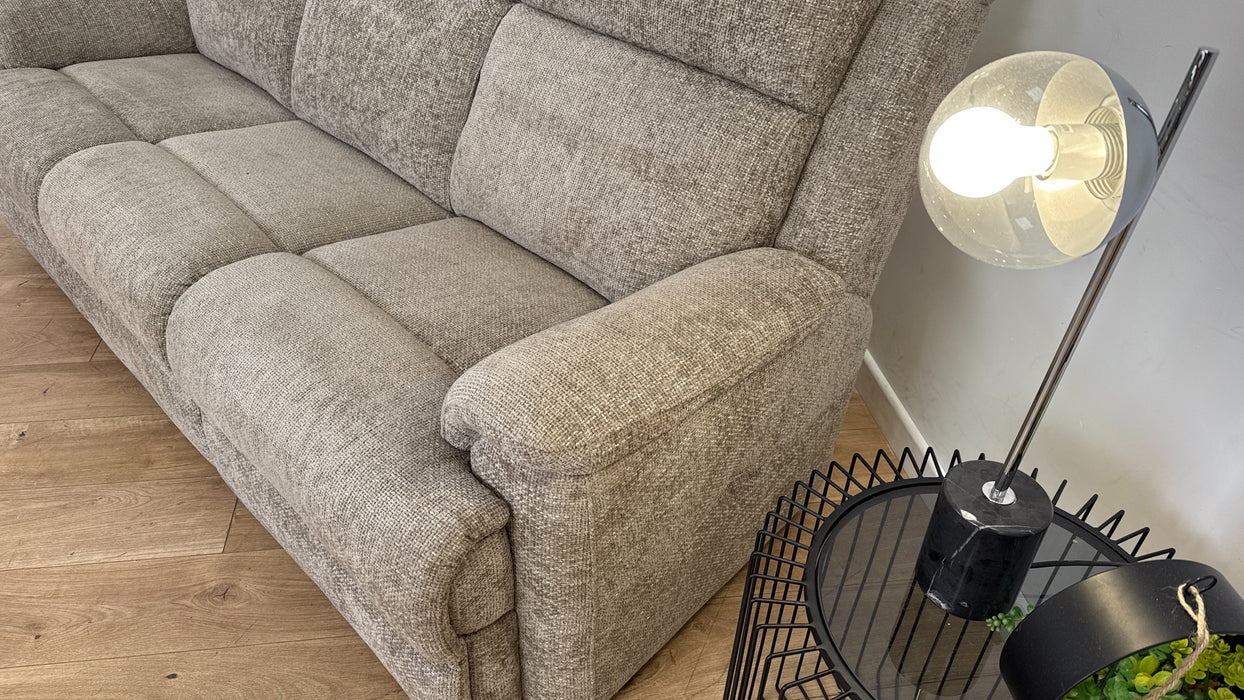 Sofology Gracie Fabric 3 Seater in Hopsack Chenille Linen