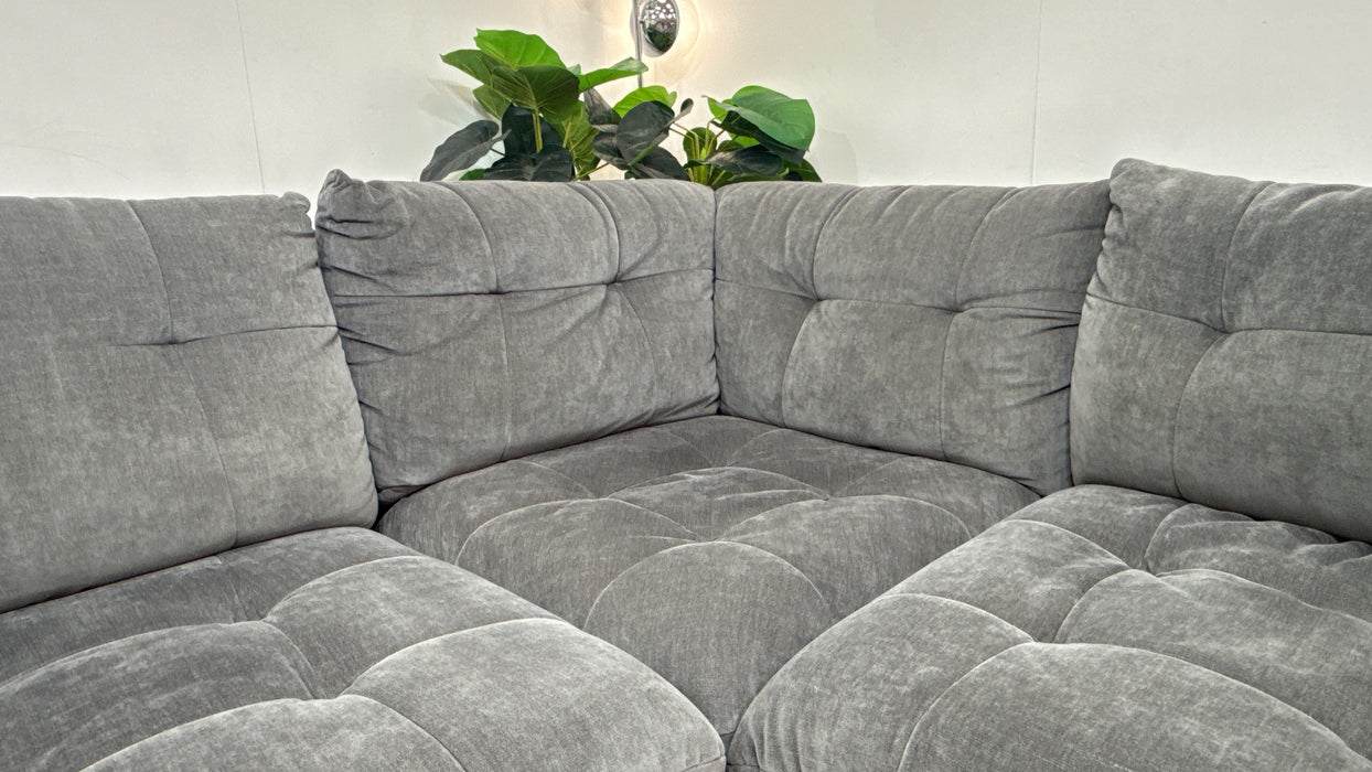 Sofology Cocoon Fabric 3 Corner 2 in Relaxed Chenille Charcoal