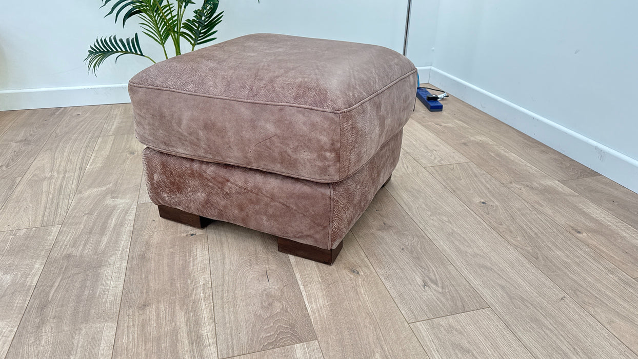 Santino Footstool - Leather - Apollo Espresso