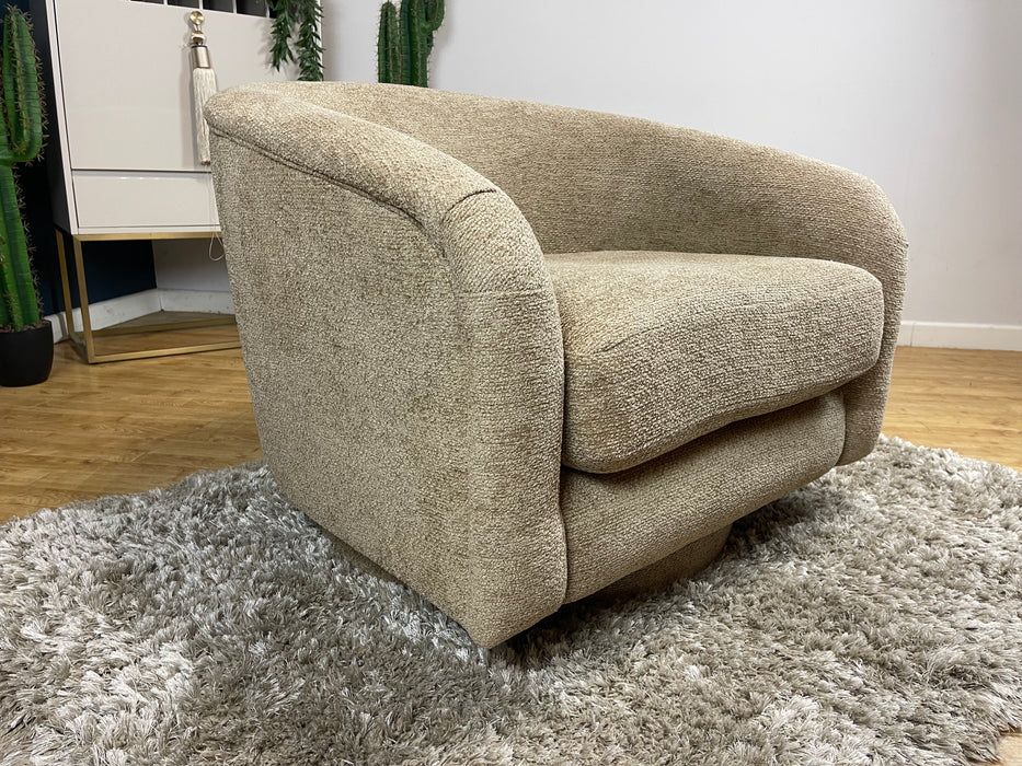 The Westwood Swivel Chair Teddy Chenille Mink Fabric (WA2)