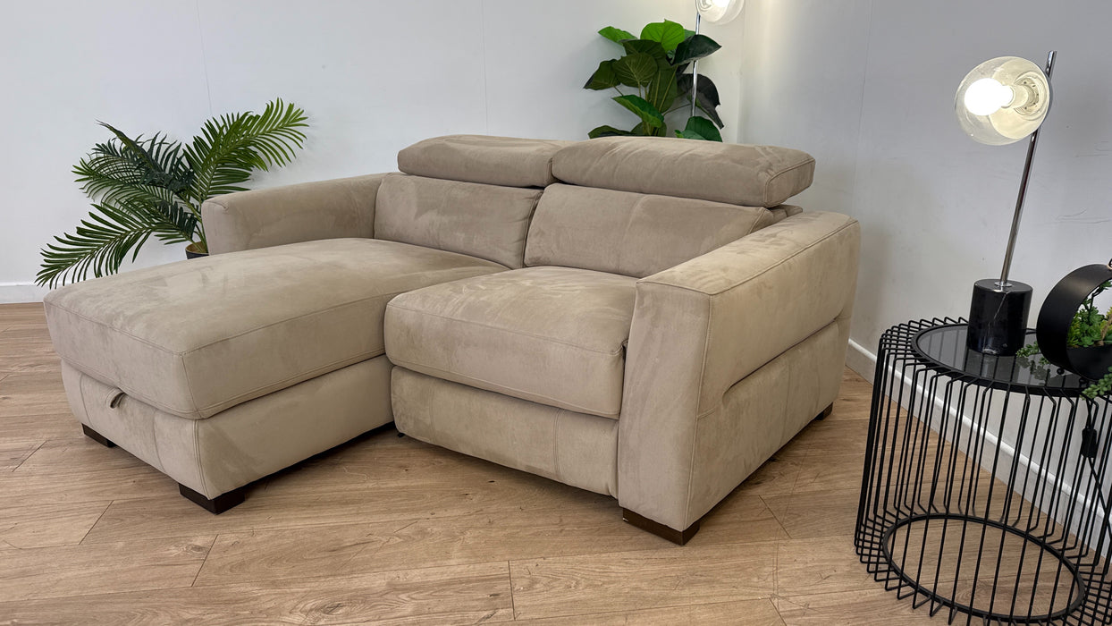 Sofology The Metropolitan 3 Seater Fabric Chaise in Lifestyle Textured Taupe