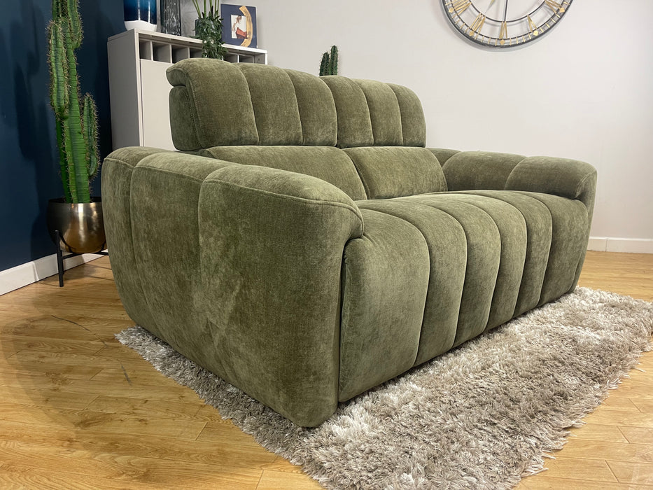 Nobu Fabric 2 Seater - Relaxed Chenille Olive Green (WA2)