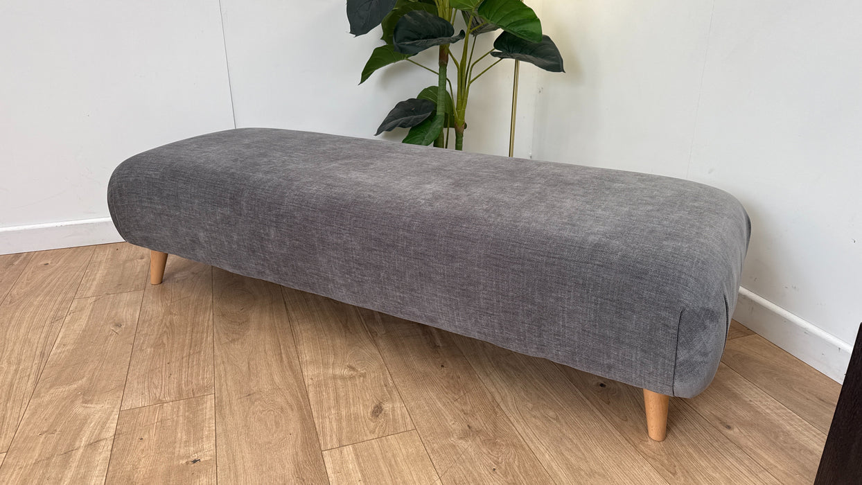 DFS Carlisle Fabric Footstool in Plain Seal