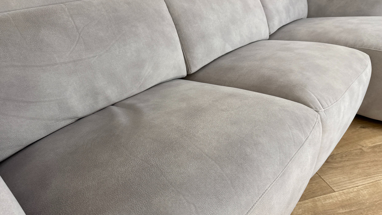 Sofology the Serene Fabric 3 Seater Chaise Power Recliner/Headrest in Lifestyle Mottled Marble