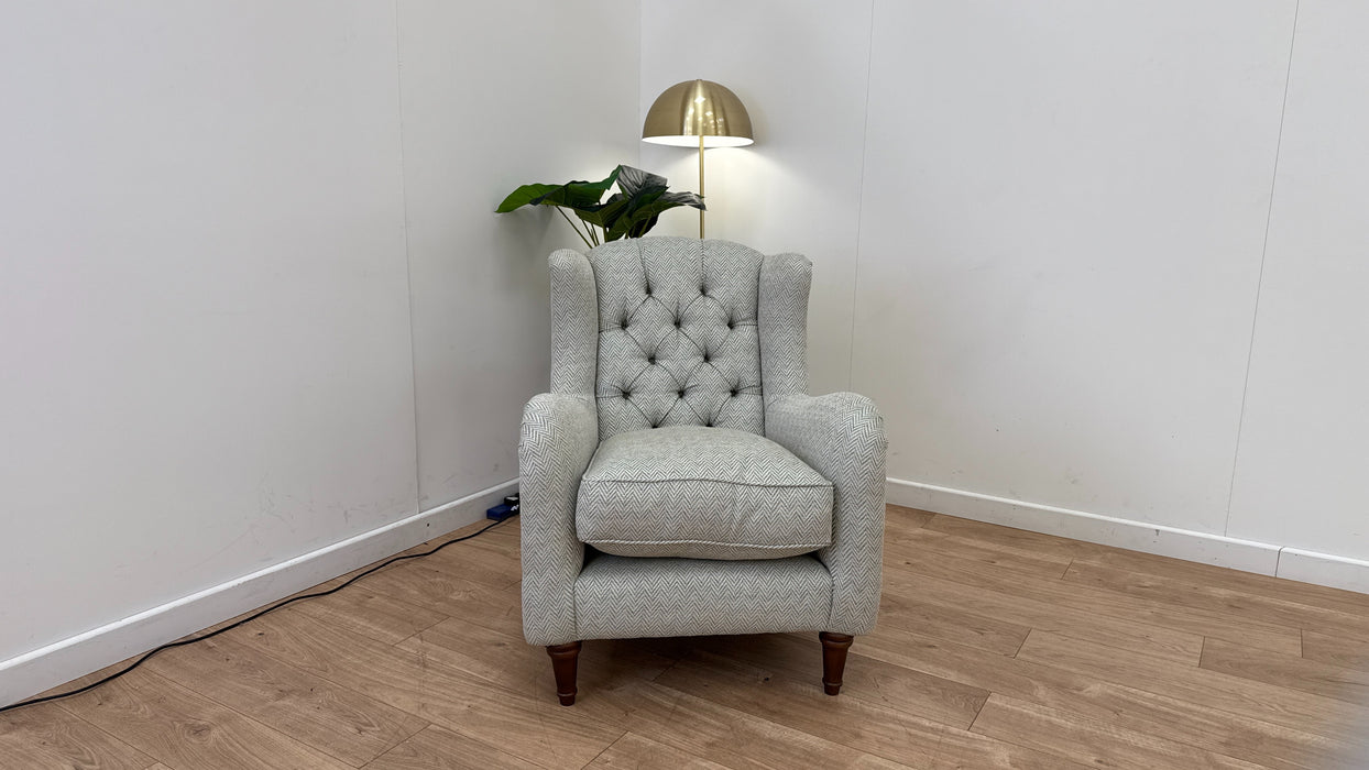 DFS Woodstock Wing Chair in Mint Green