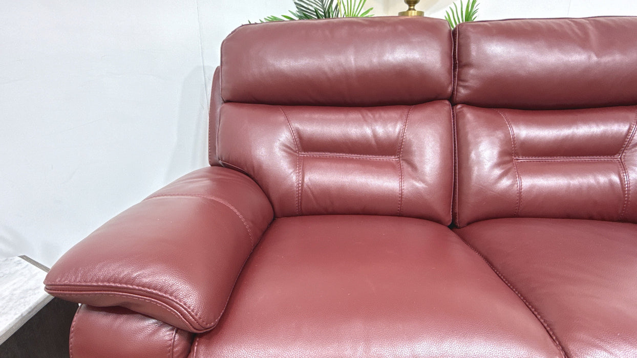 DFS Foster Leather 2 Seater Power Recliner