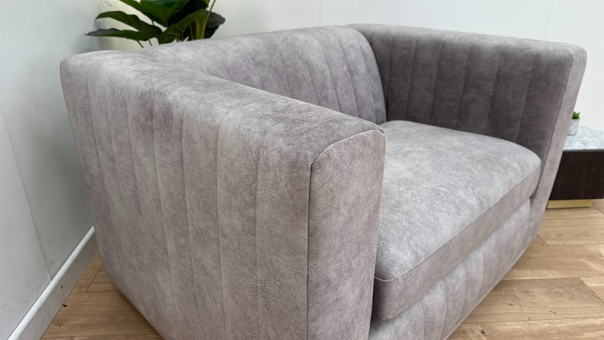 Sofology Astoria Fabric Loveseat in Lifestyle Dapple Silver