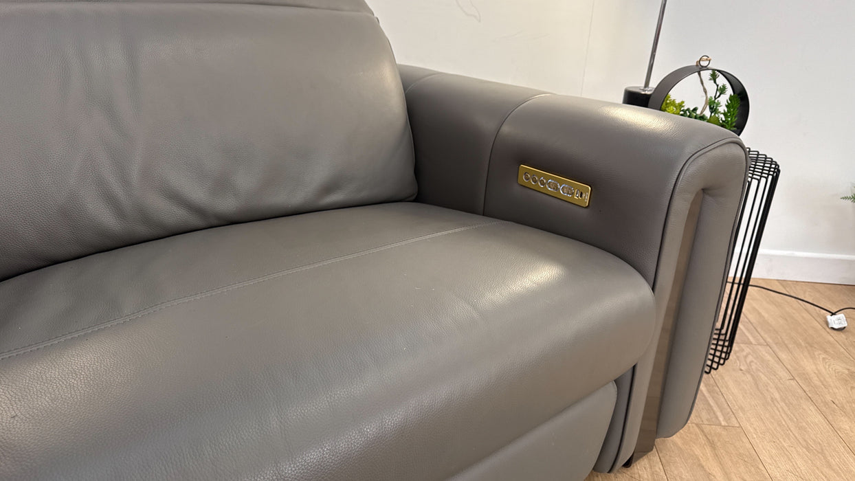 Sofology Kingsbridge 2.5 Seater Sofa in Trusty Embossed Leather Elephant