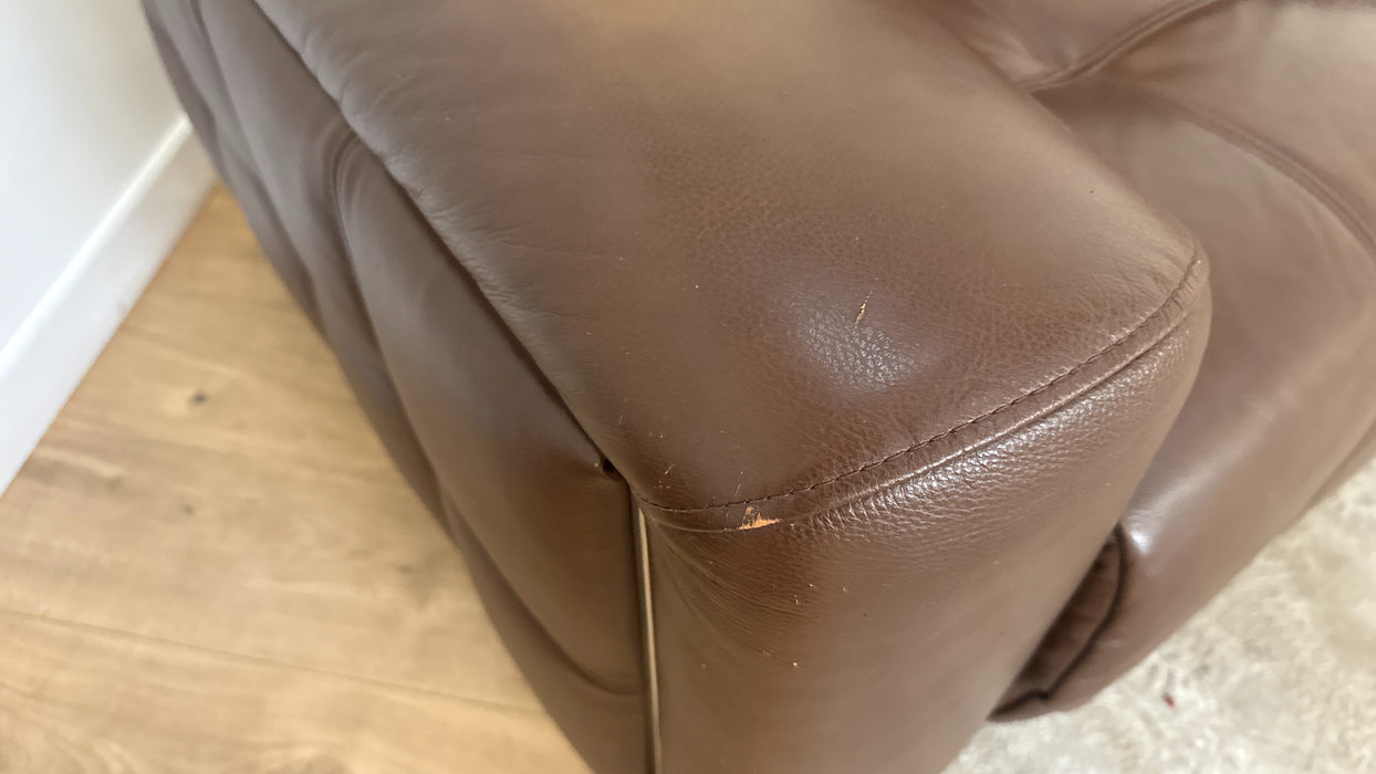 Sofology Marvella Leather 3 Power Recliner in Chocolate