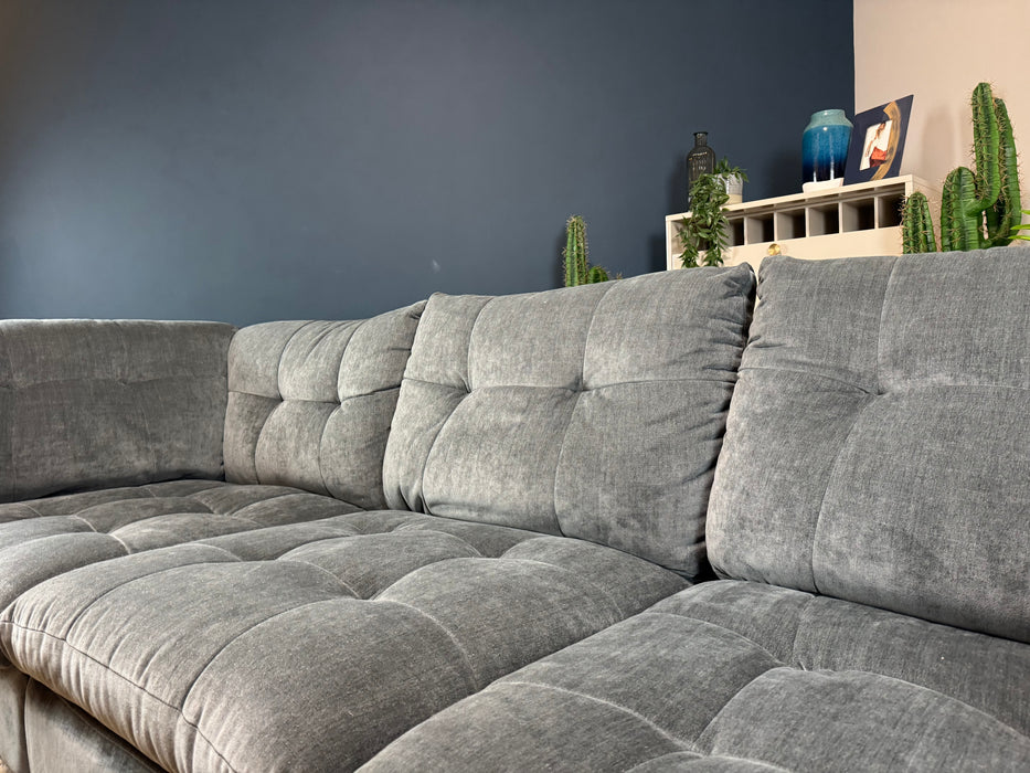 The Cocoon Fabric 4 Seater - Relaxed Chenille Charcoal (WA2)