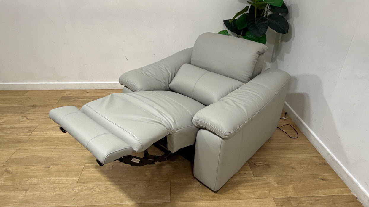 Sofology Elevate Chair Power Recliner/Headret in Light Grey