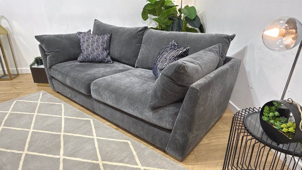Sofology Tallulah Fabric 3 Seater in Soft Chenille Slate Mix