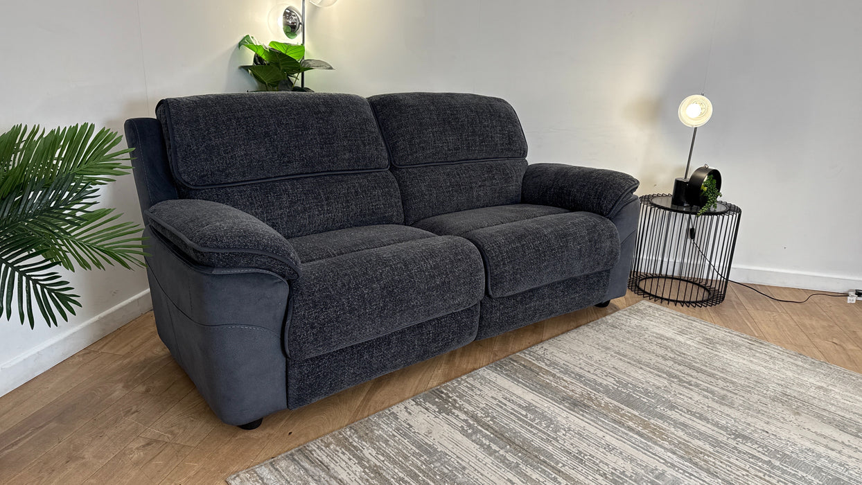 DFS 3 Seater Fabric Sofa in Charcoal Mix