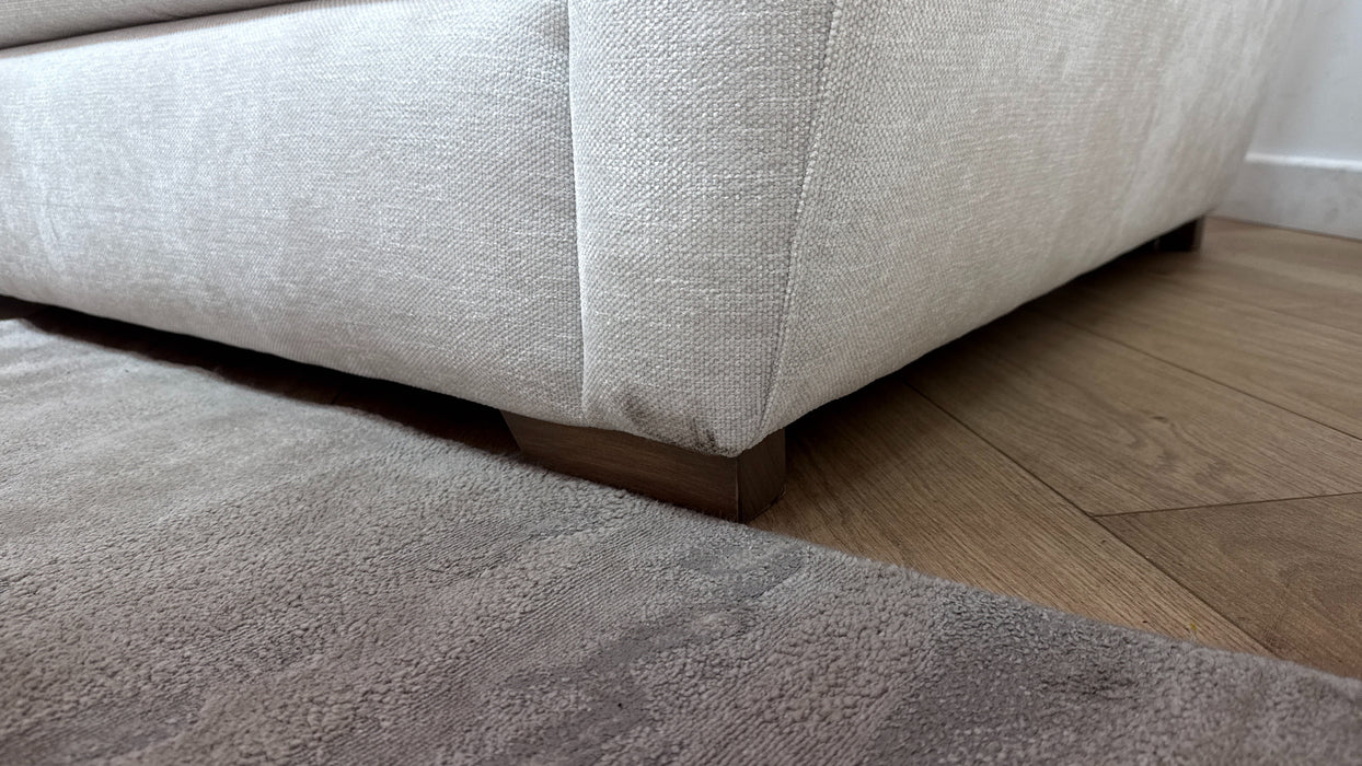 Sofology Calista Fabric 3 Seater Pillow Back no Fluting in Linen Look Chenille Mist