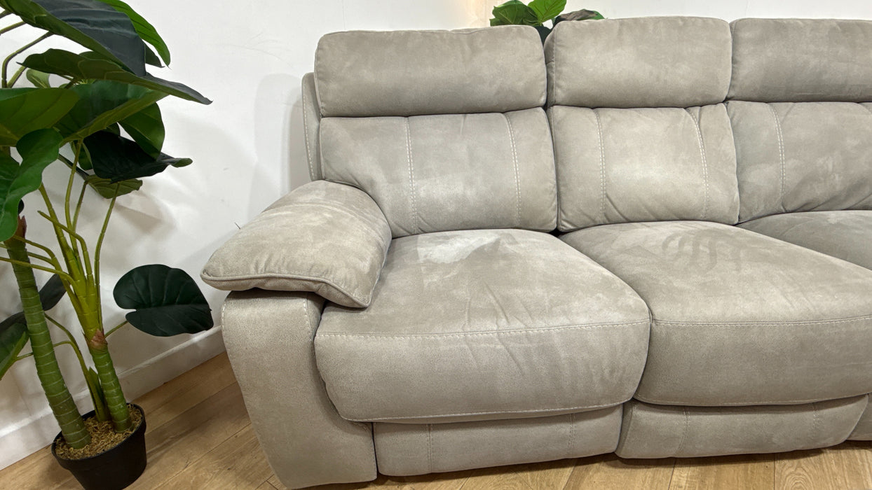 DFS Emery 3 Seater Fabric Manual Recliner in Misty
