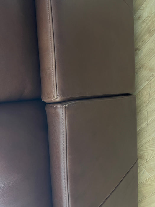 Adler Leather 3 Seater Asymmetric - Soft Leather Brown (WA2)