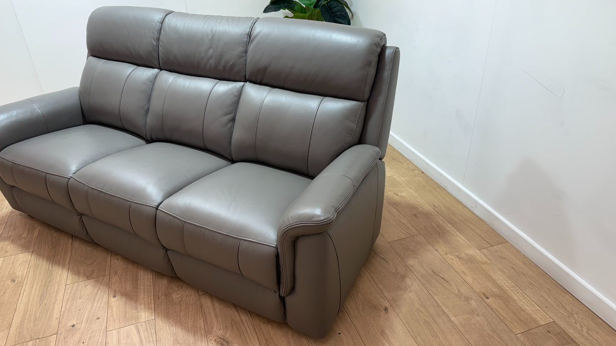 Sofology Bradie Leather 3 Seater in Trusty Embossed Elephant