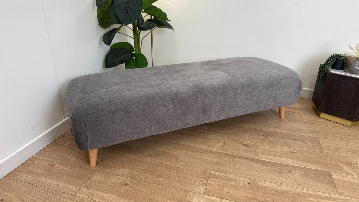 DFS Carlisle Fabric Footstool in Plain Seal