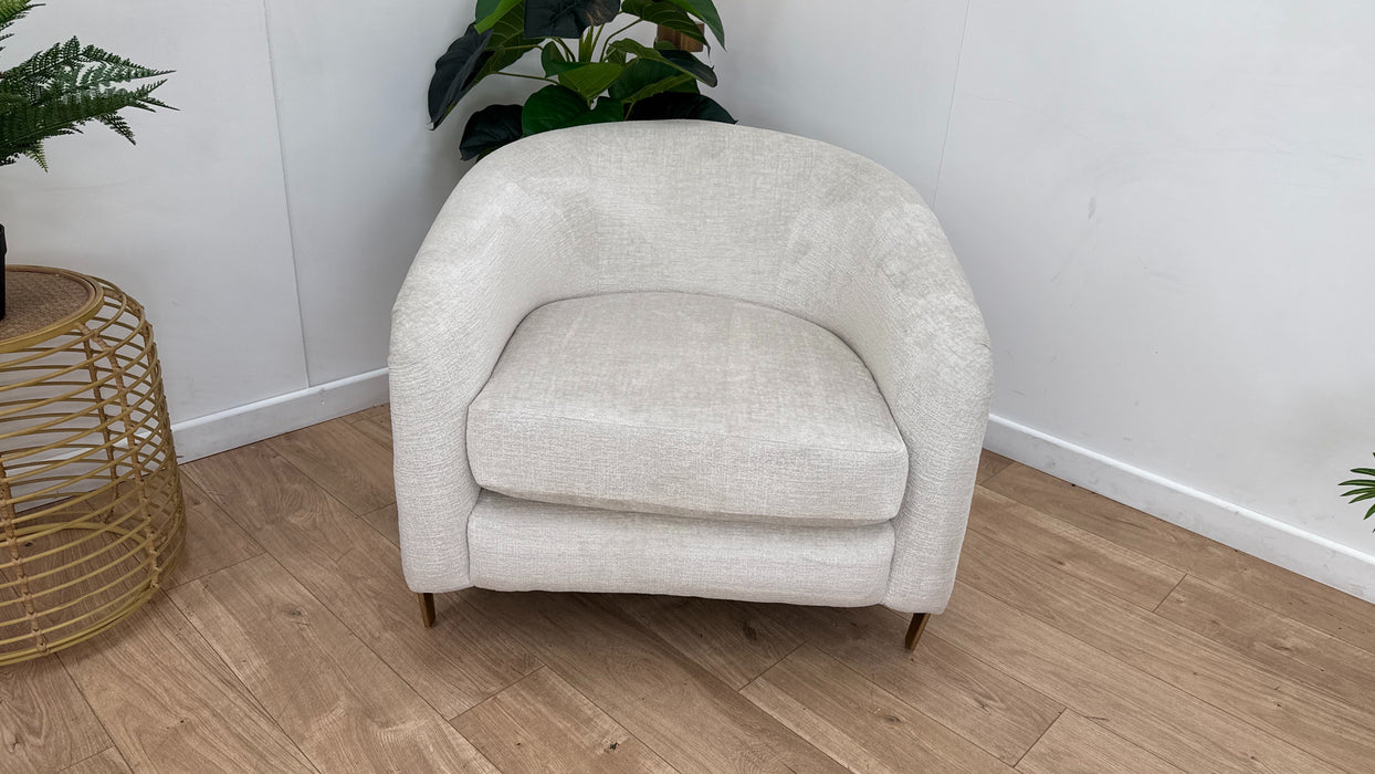 Sofology The Westwood Fabric Accent Chair in Teddy Chenille Mist