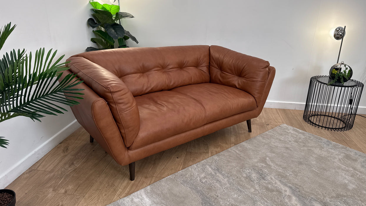 Sofology The Hygge Leather 2 Seater in Relaxed Soft Leather Tan