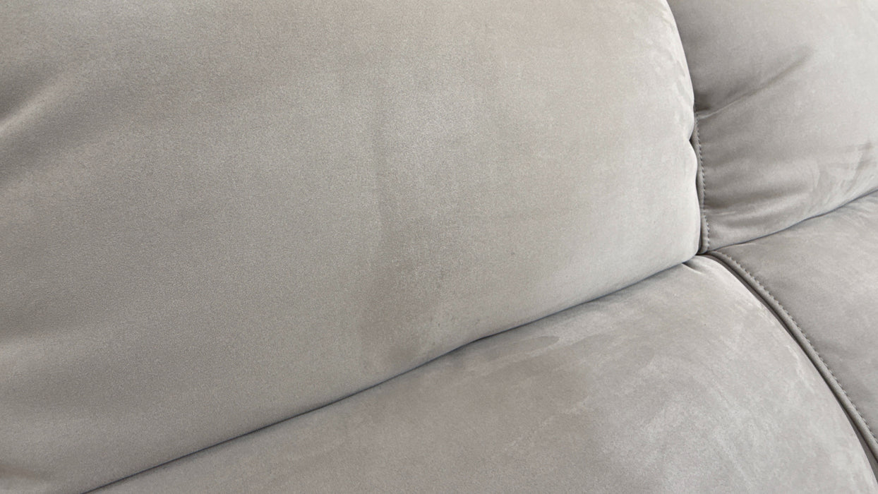 Sofology Ripley Fabric 2 Seater Power Recliner/Headrest in Lifestyle Nubuck Feel Light Grey