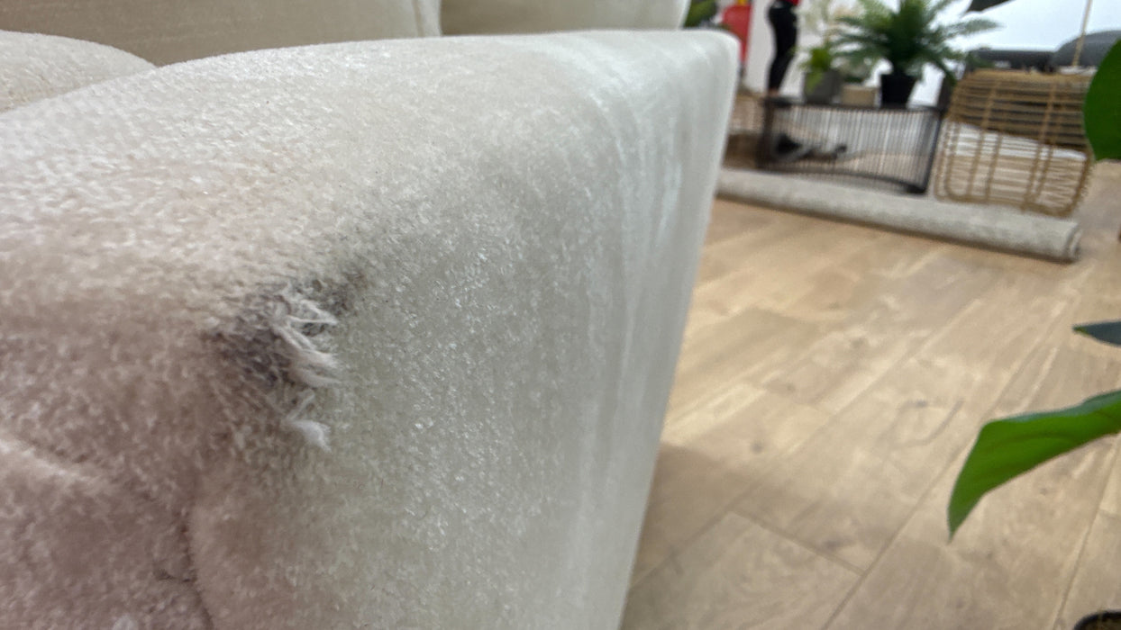 Sofology Tallulah Fabric 3 Seater in Soft Chenille Ivory