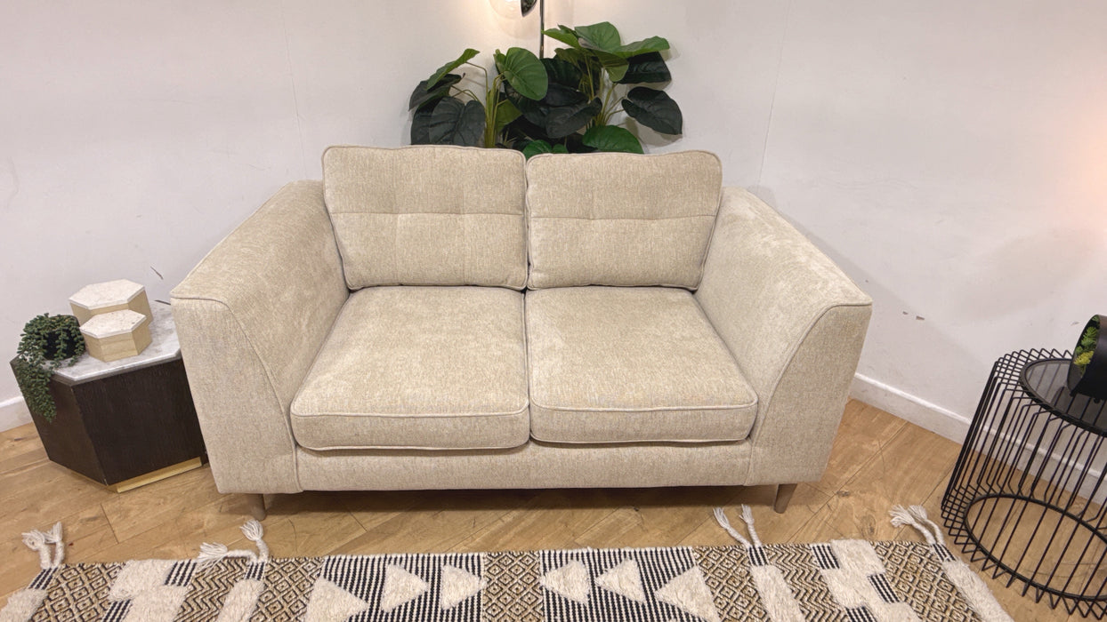 Sofology Roscoe Fabric 2 Seater in Linen Look Chenille Stone